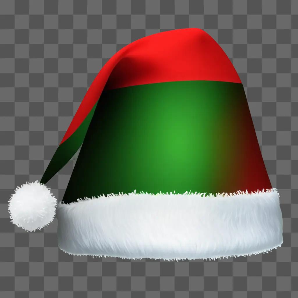 Santa hat is seen transparently