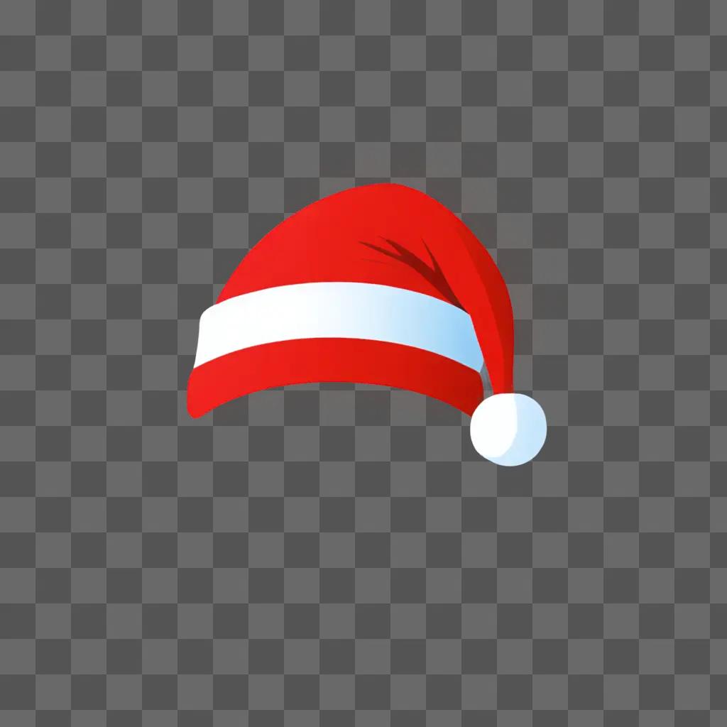 Santa hat on red background