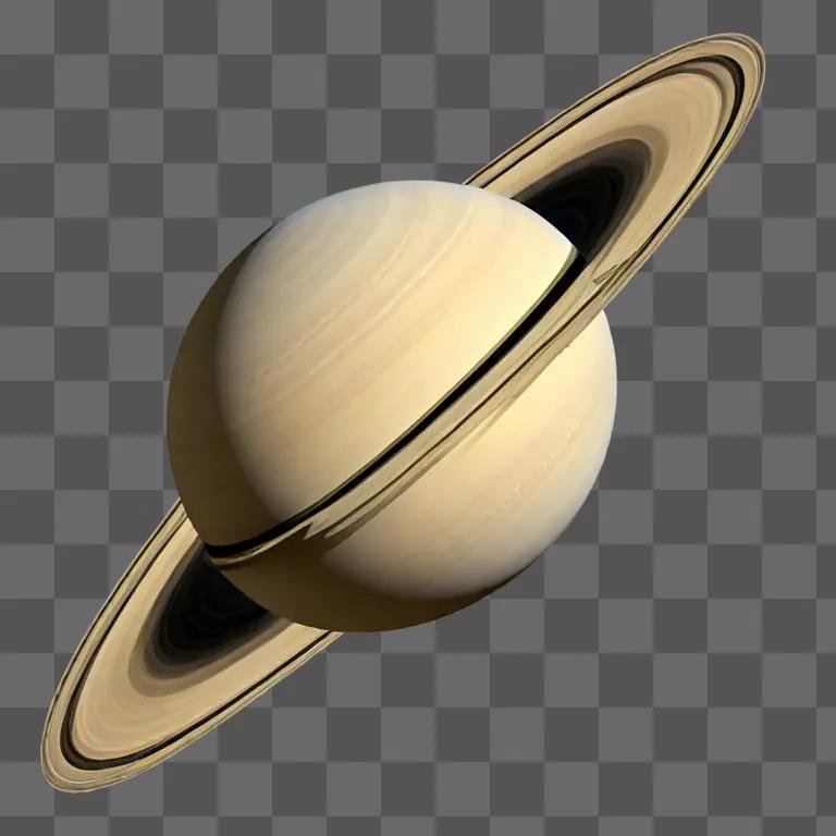 Saturn in a flat color drawing