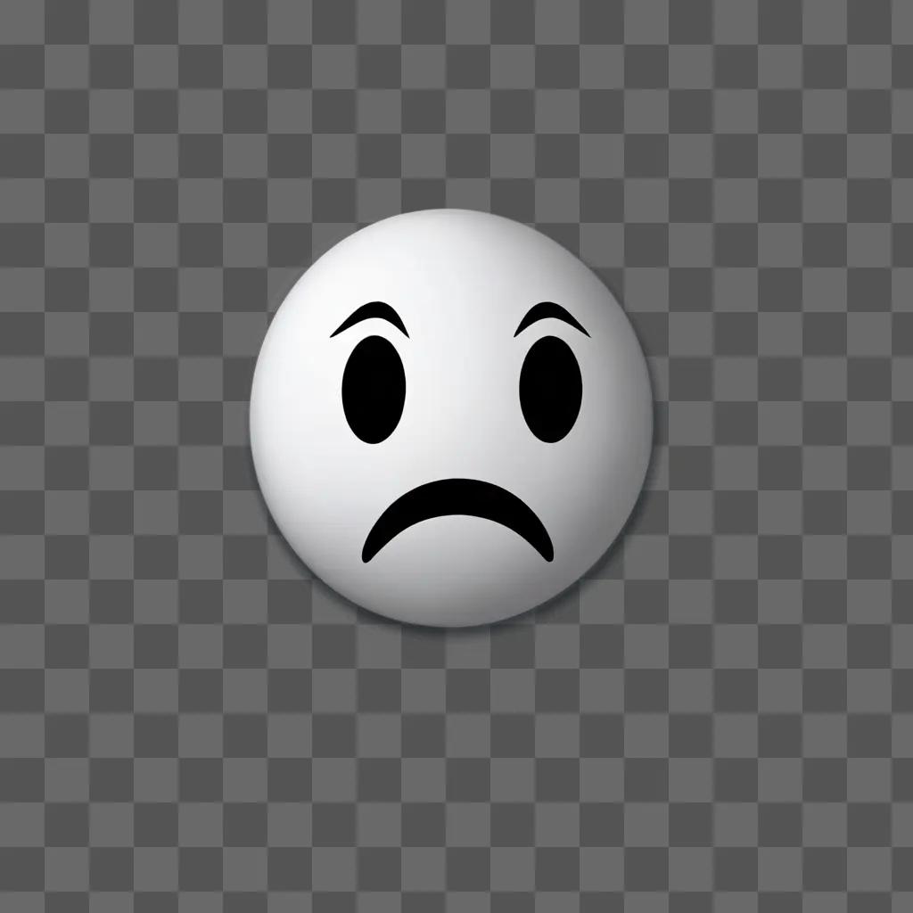 Scared emoji on a grey background