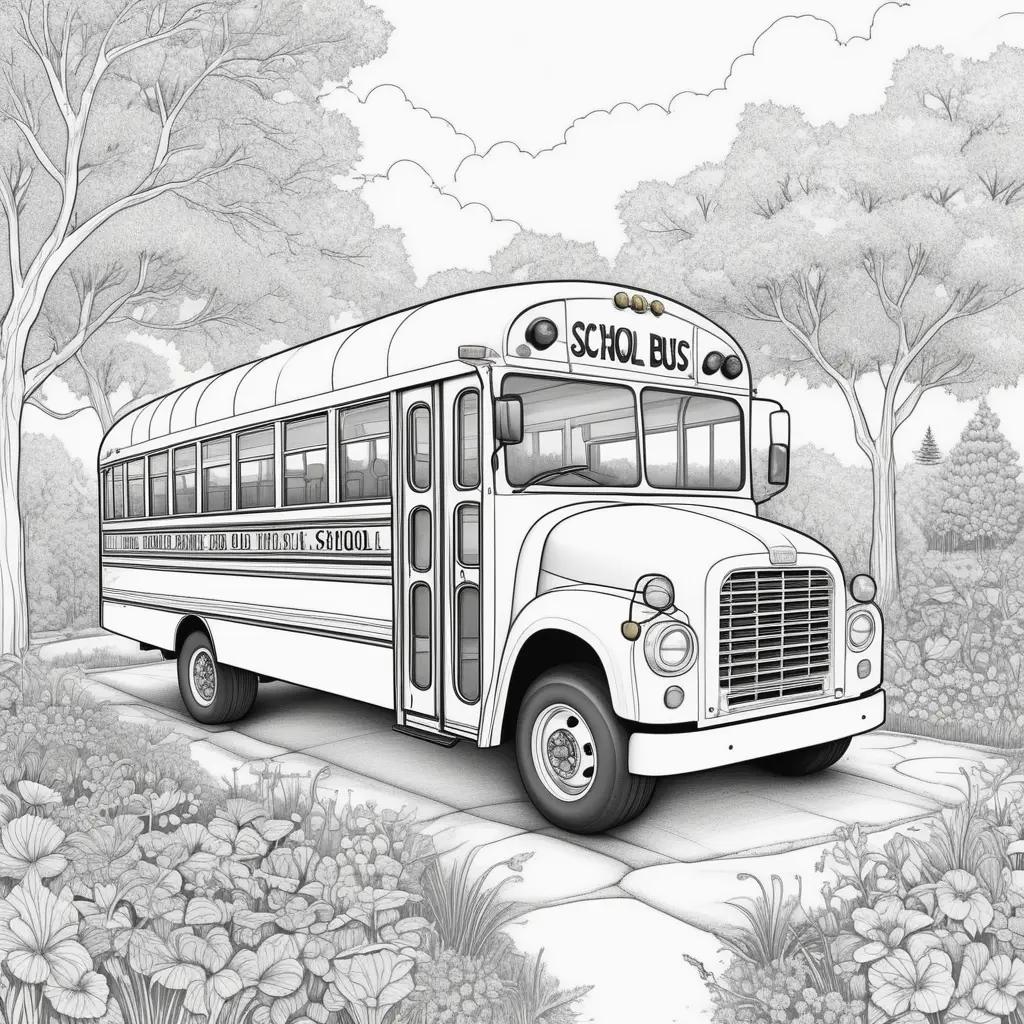 School bus coloring pages for kids