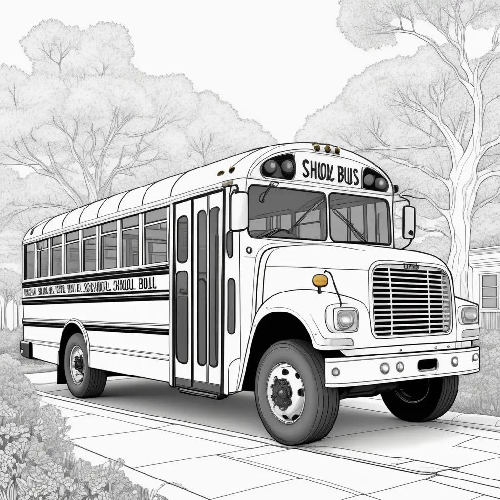 School bus coloring pages of a school bus