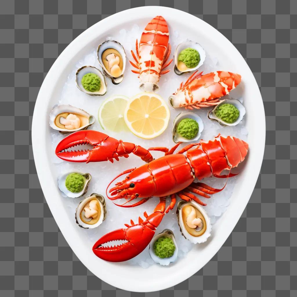 Several seafood dishes served on a white plate