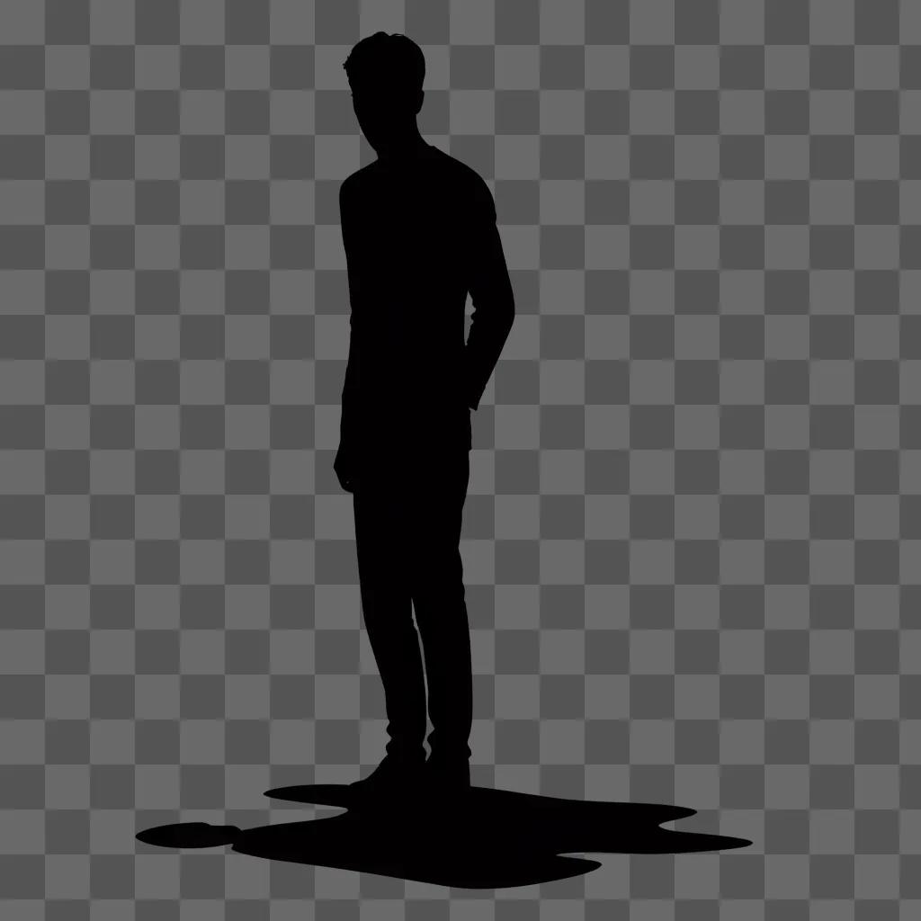 Shadow figure of a person in the dark