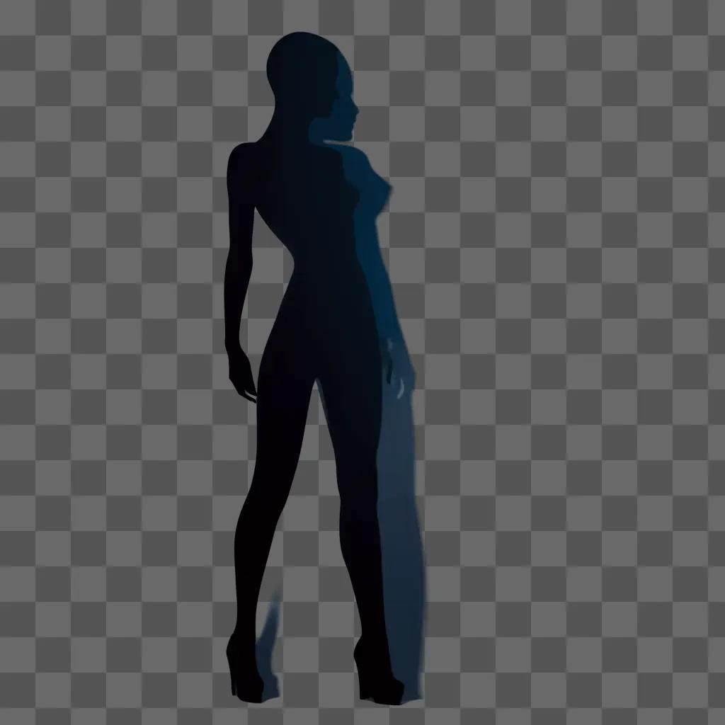 Shadow figure standing in darkened room