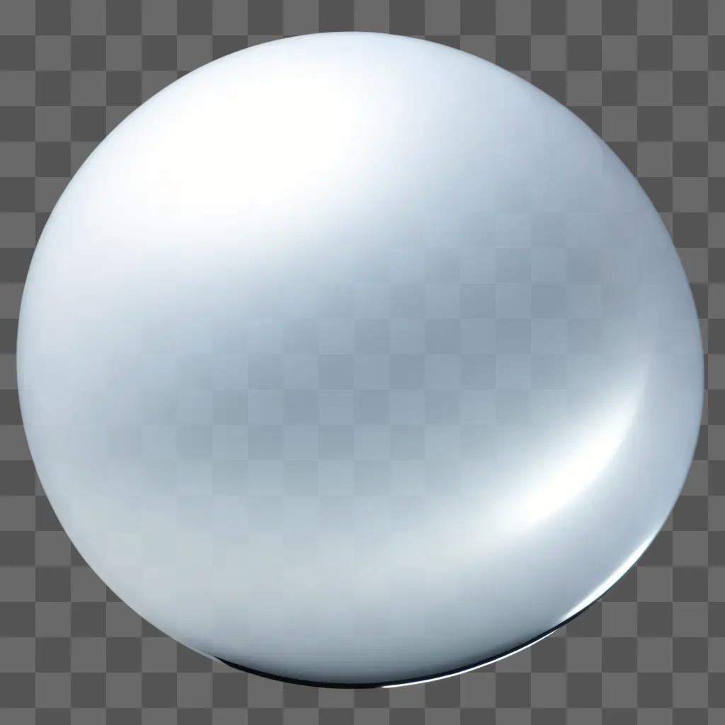 Shiny texture of a white sphere