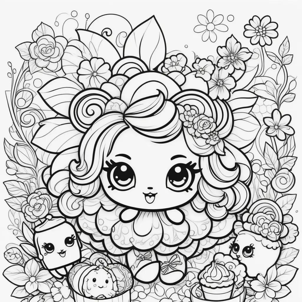 Shopkins Coloring Pages: Cute Flower Girl