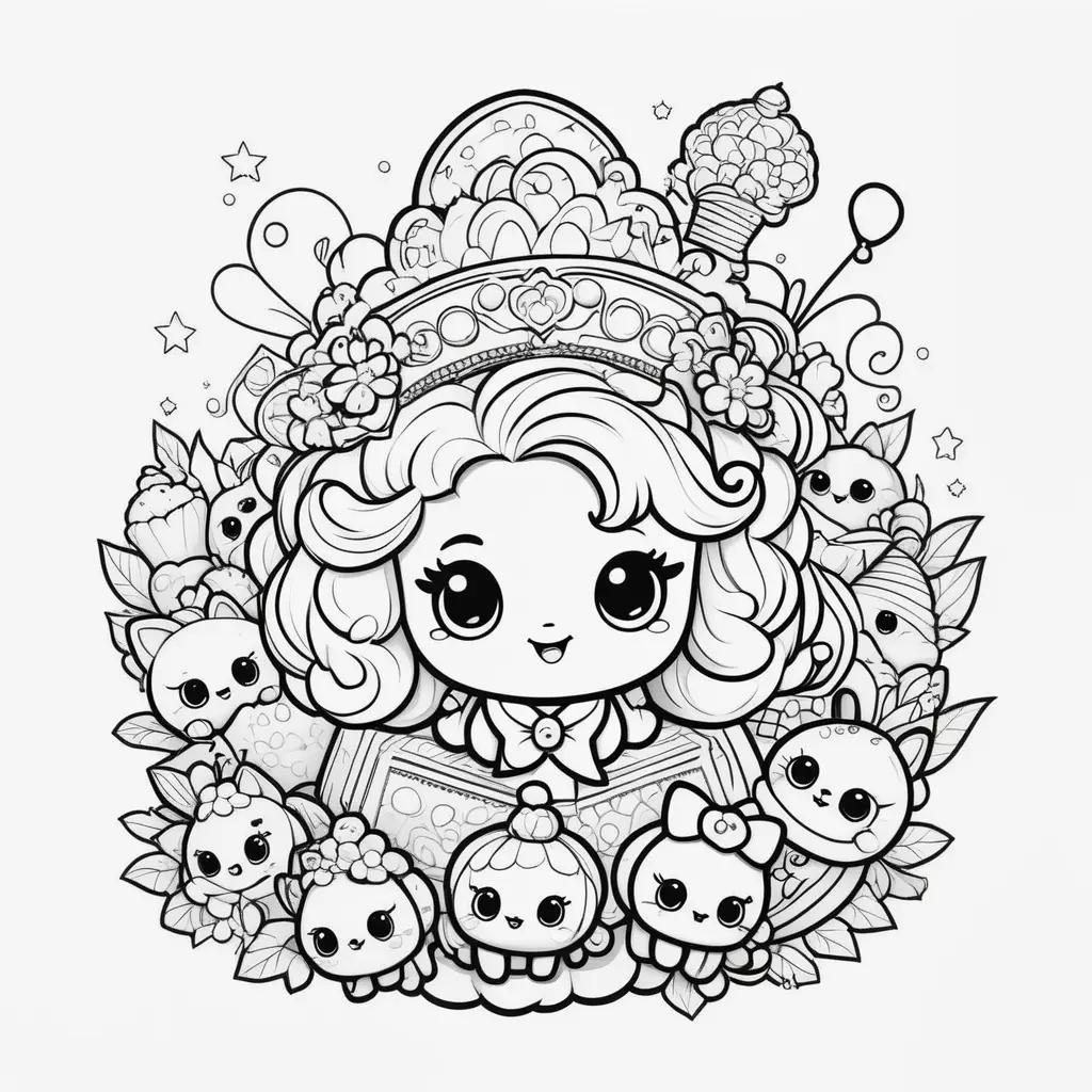 Shopkins Coloring Pages: Happy Birthday, Princess Sparkle!