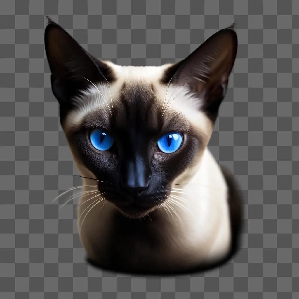 Siamese cat stares into the camera