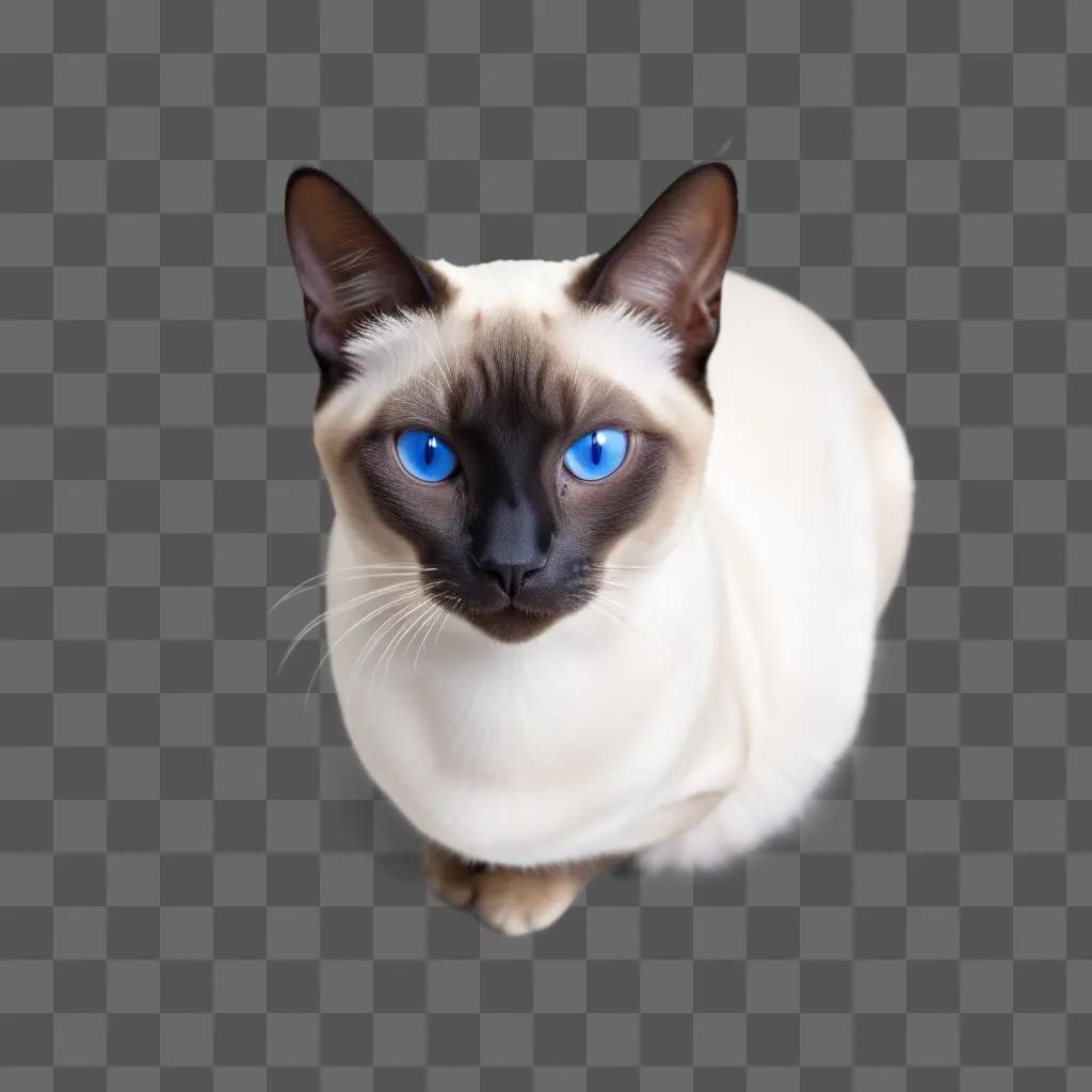 Siamese cat with blue eyes and black nose