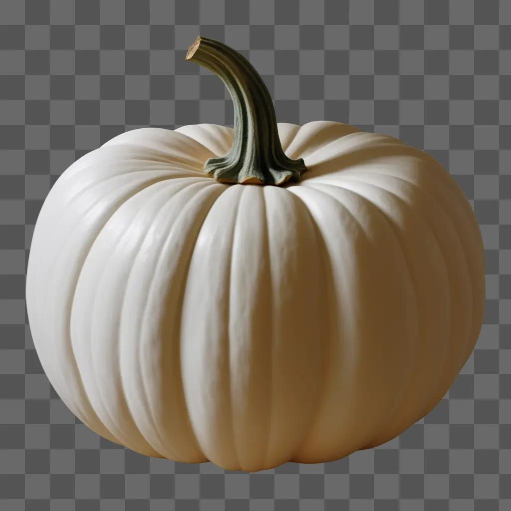 Side view of a white pumpkin drawing