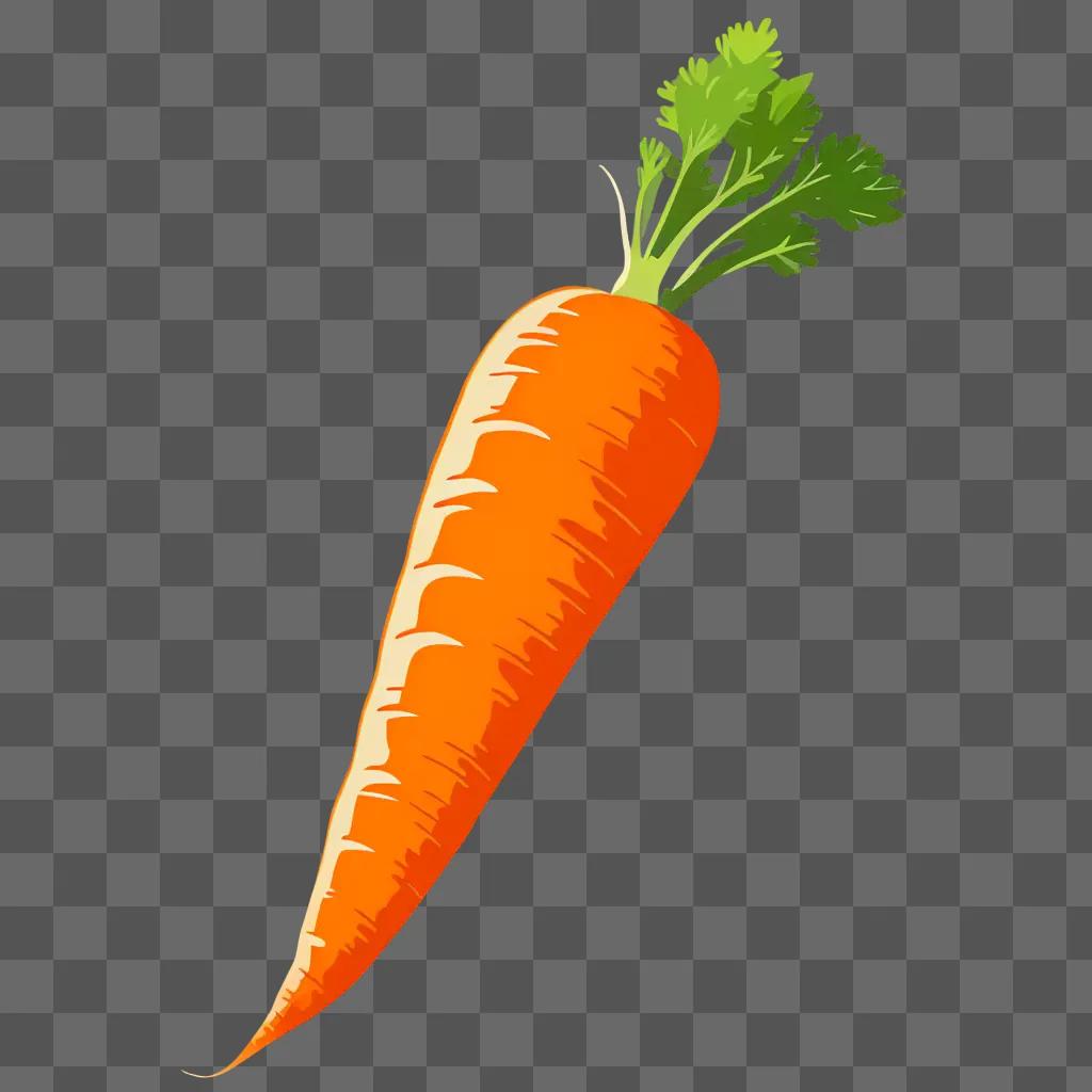 Side view of carrot on orange background