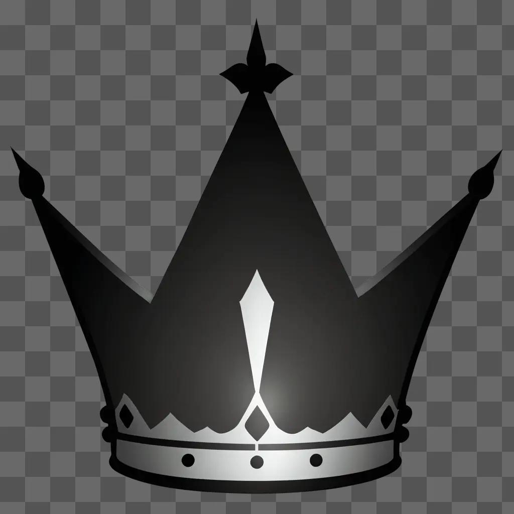 Silhouette of a crown against a black background