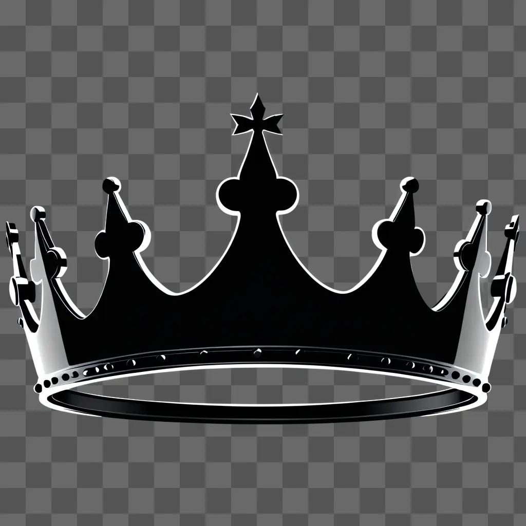 Silhouette of a crown with a star on top