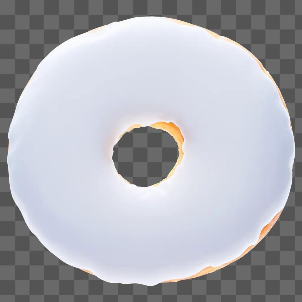 Silhouette of a donut on a white background