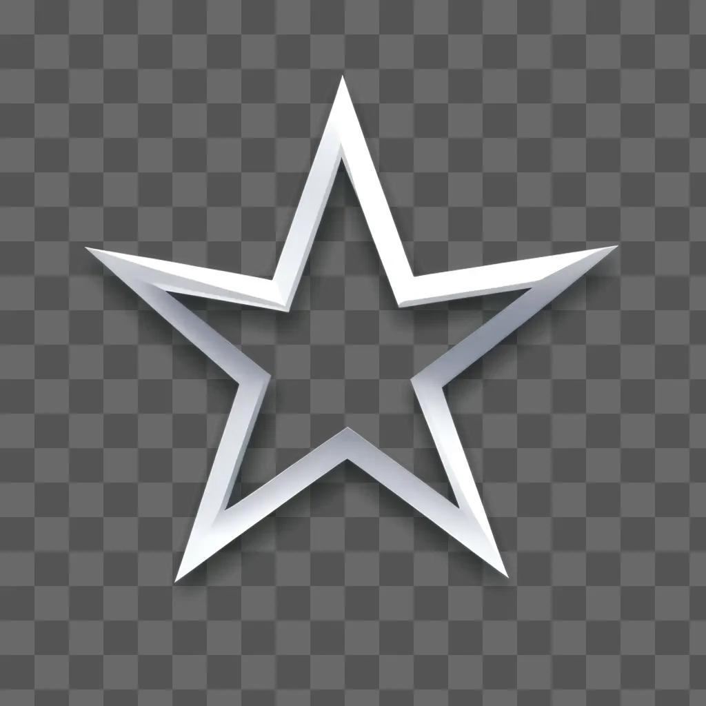 Silver star logo on a gray background