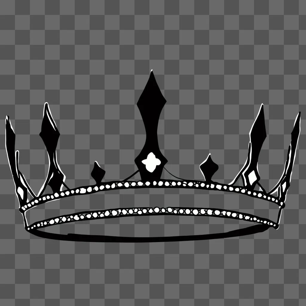 Simple black drawing of a crown