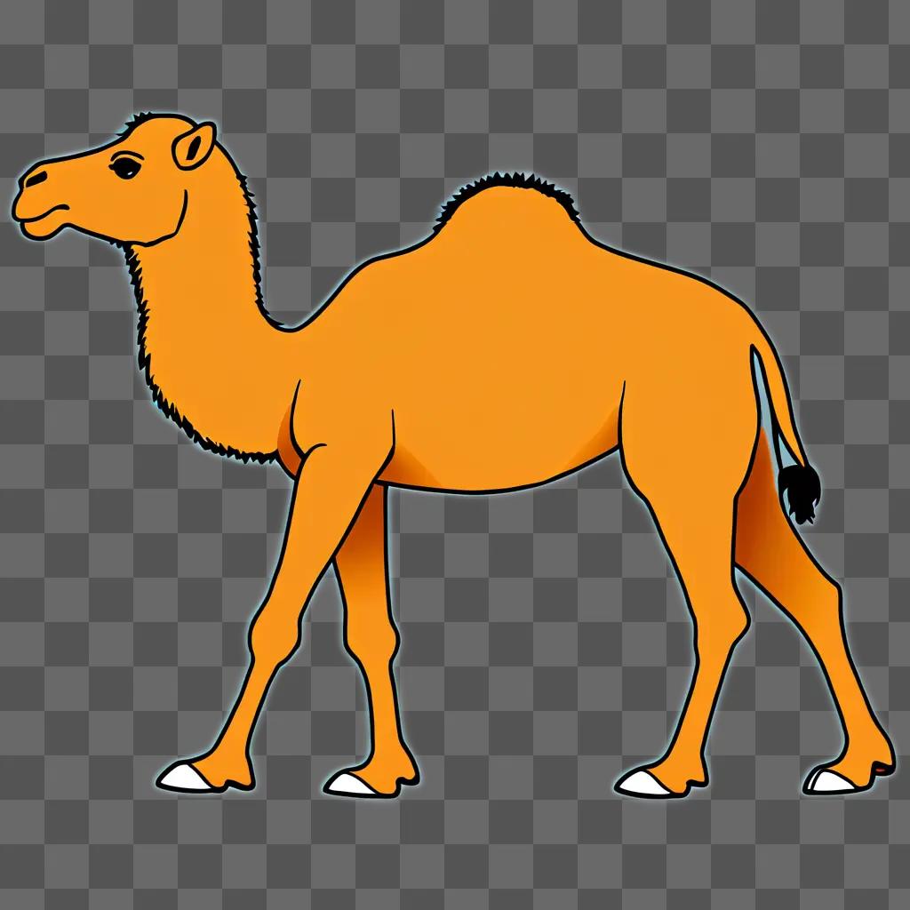 Simple camel drawing for kids