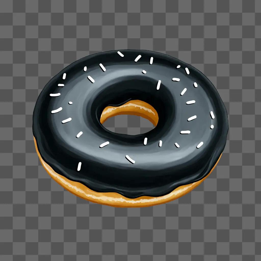 Simple donut drawing in a dark background