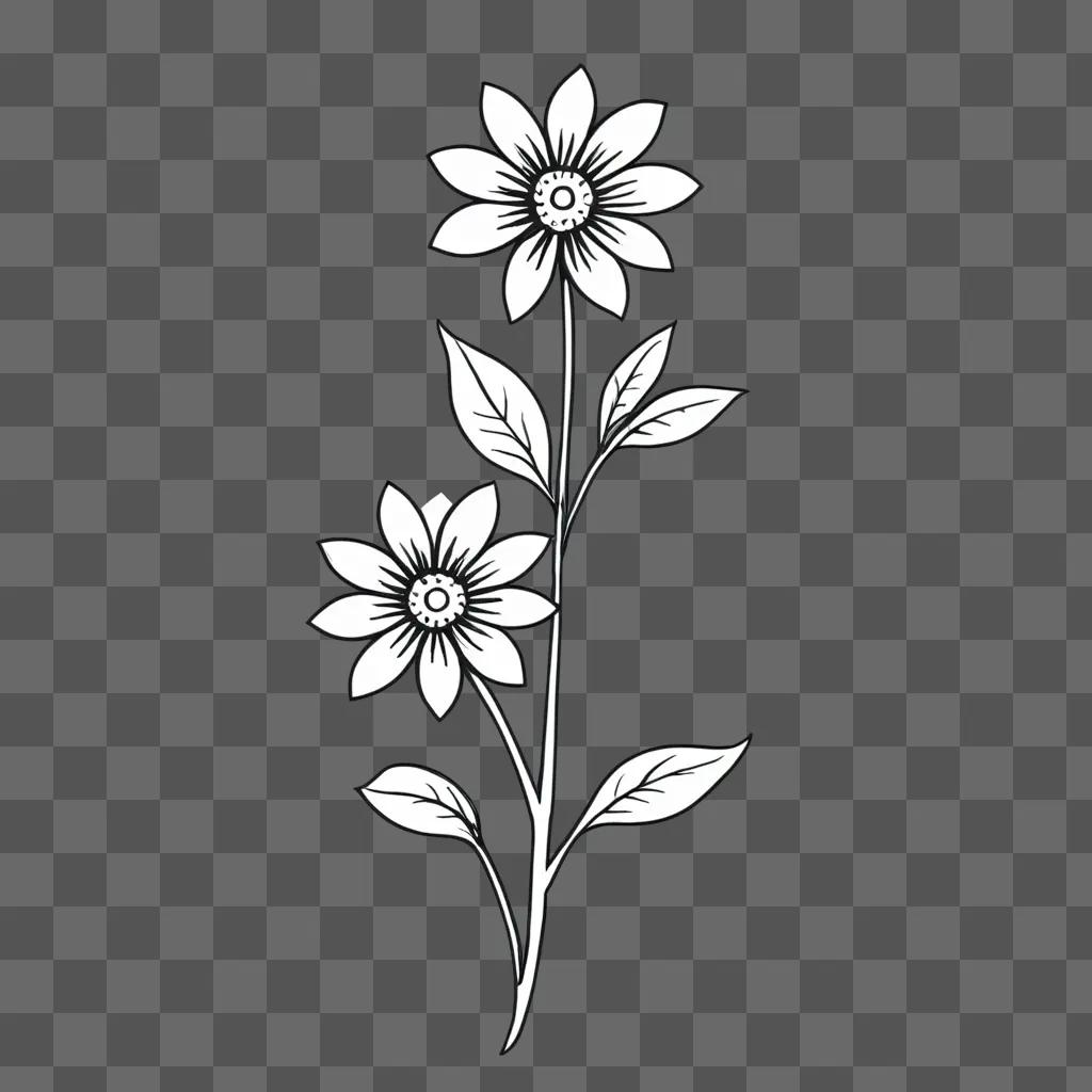 Simple flower drawing designs