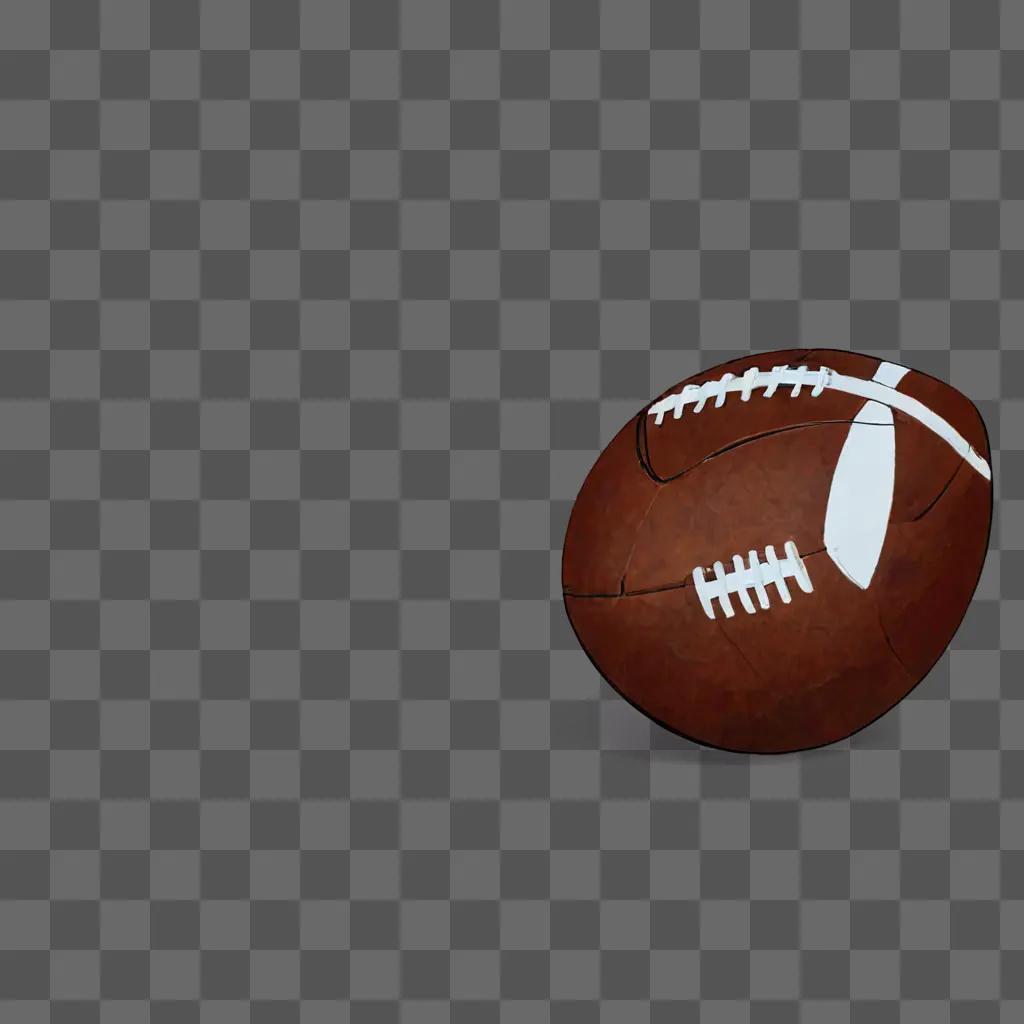 Simple football drawing with white and black colors