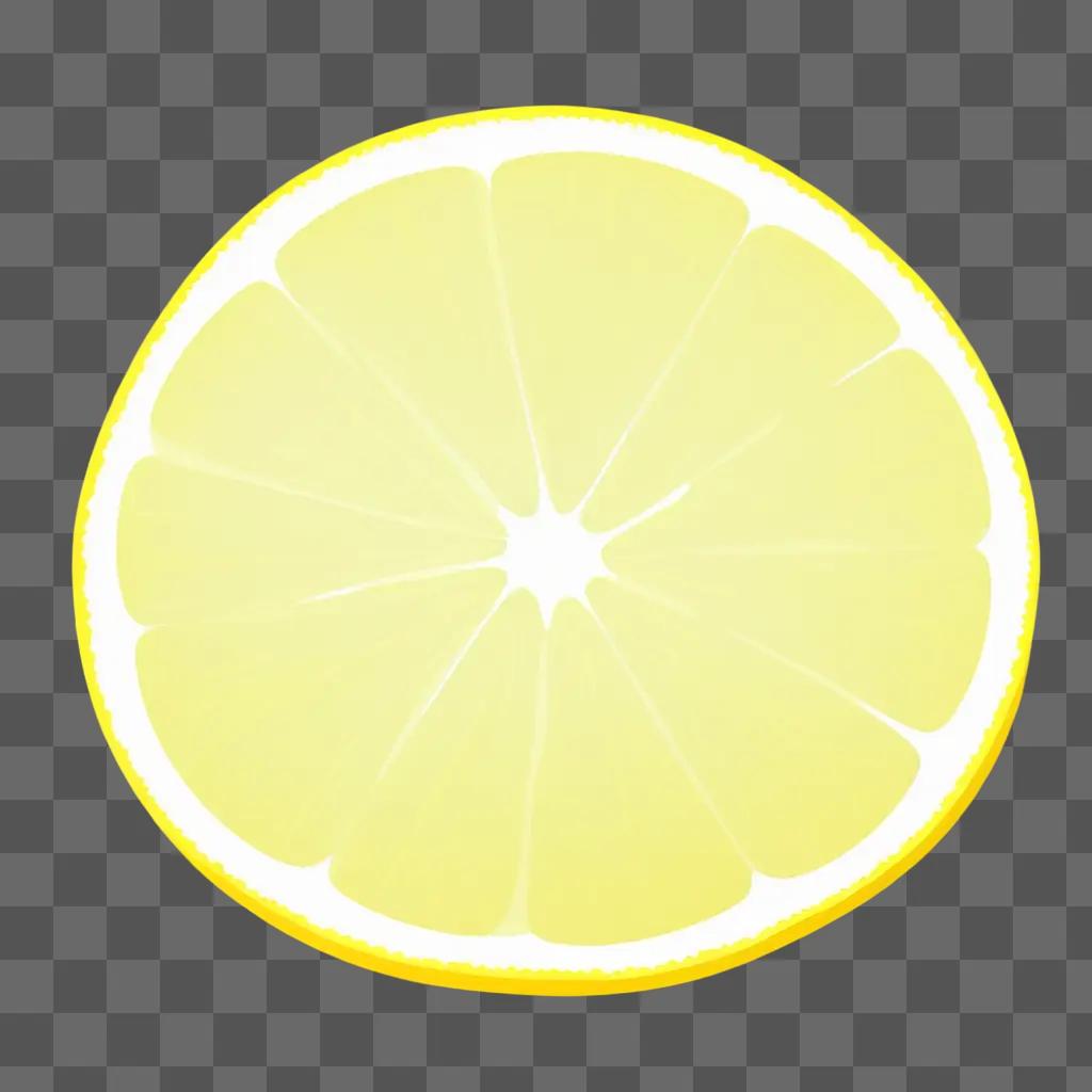 Simple lemon drawing on a yellow background