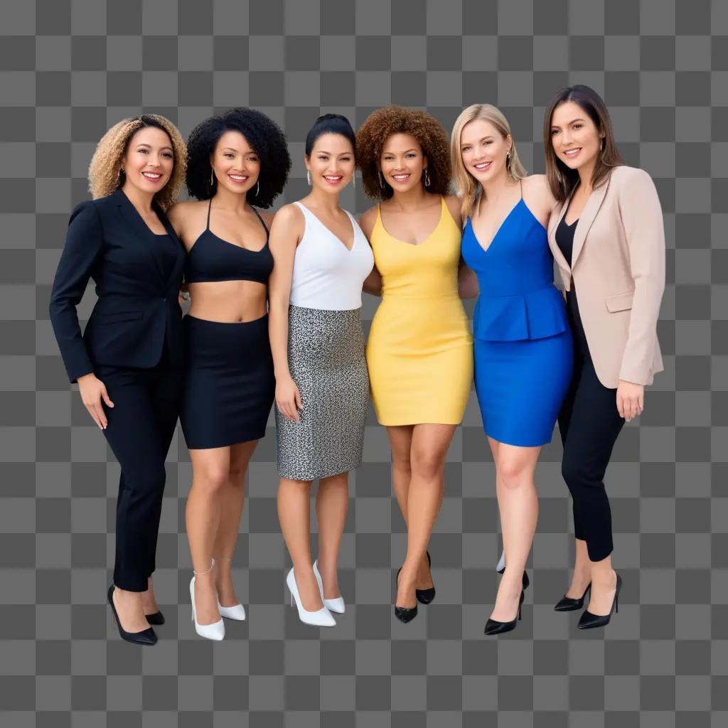 Six ladies posing for a picture together