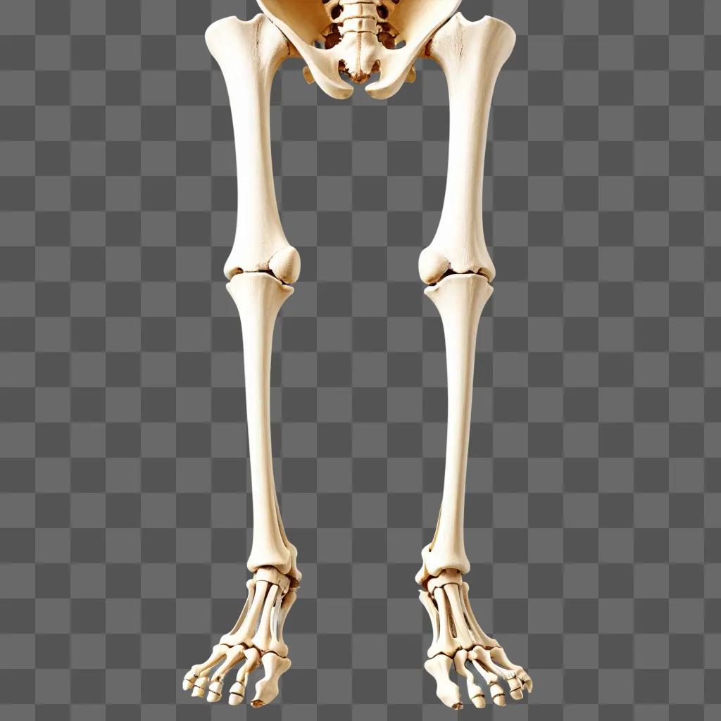 Skeleton of the legs and arms of a human being