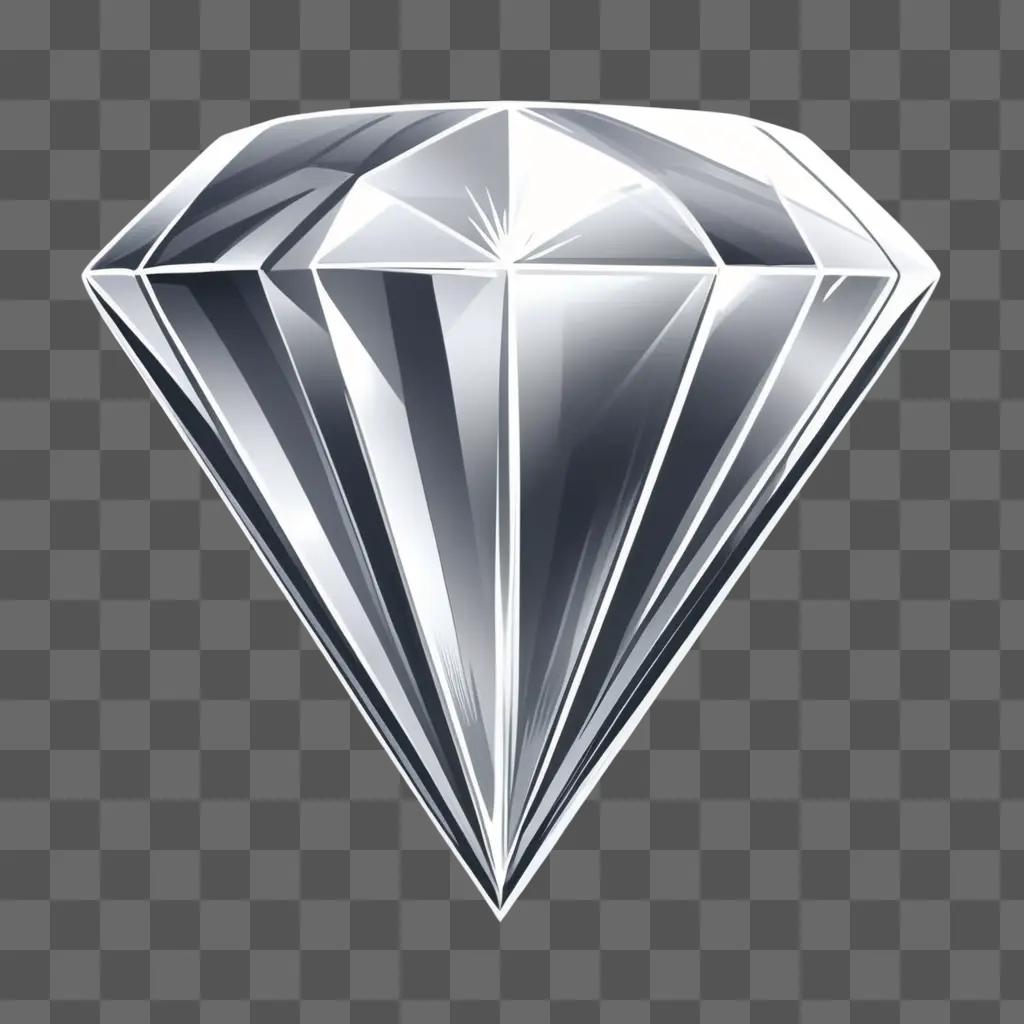 Sketch of a diamond on a grey background