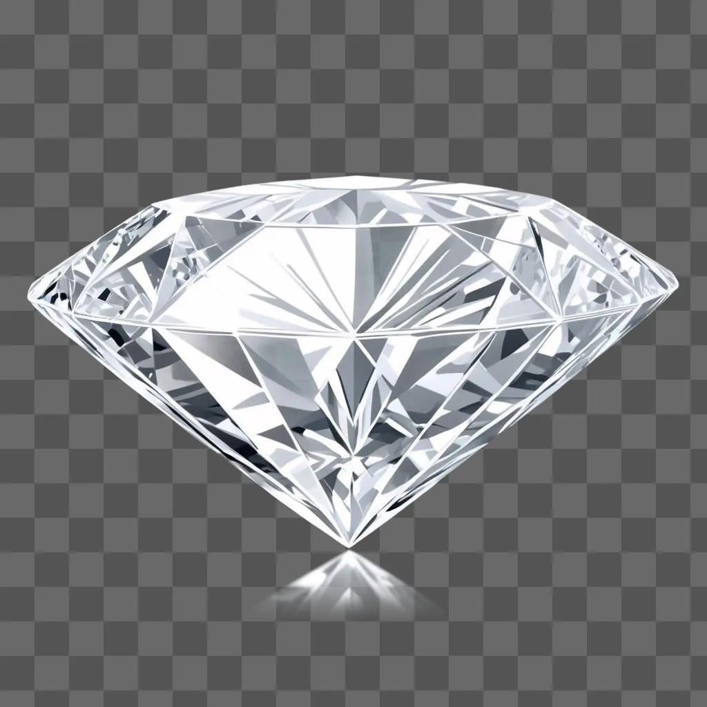 Sketch of a diamond on a white background