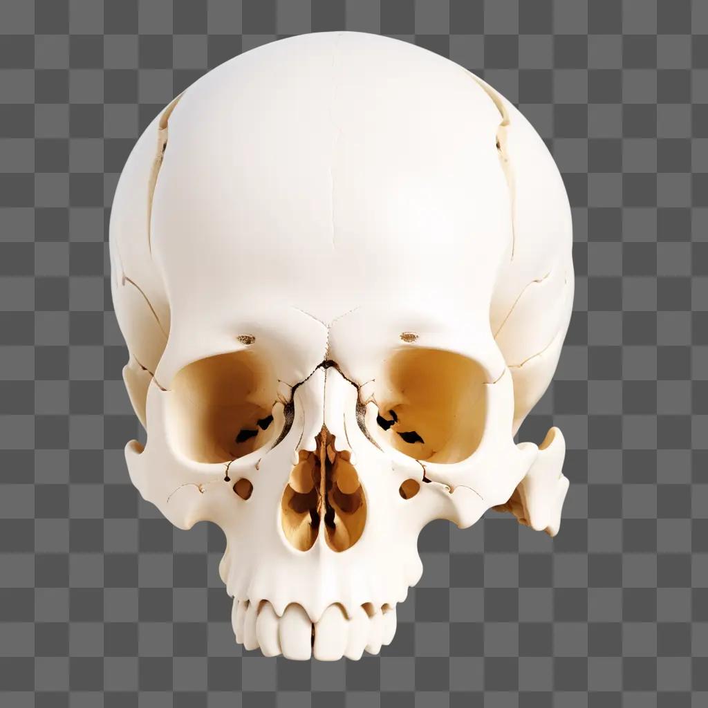 Skull and bone clipart art on white background