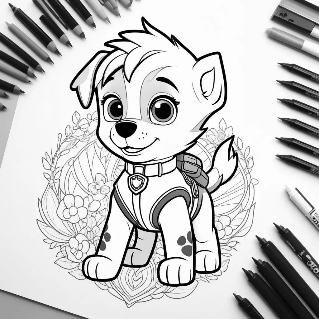 Skye coloring page from Paw Patrol