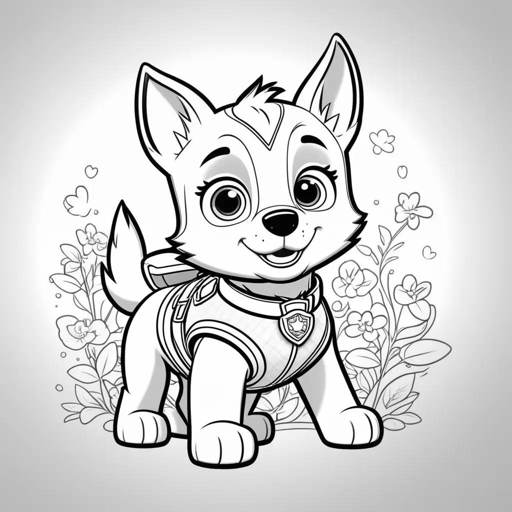 Skye coloring pages from the Paw Patrol series