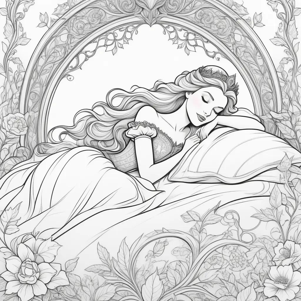 Sleeping Beauty coloring pages for adults