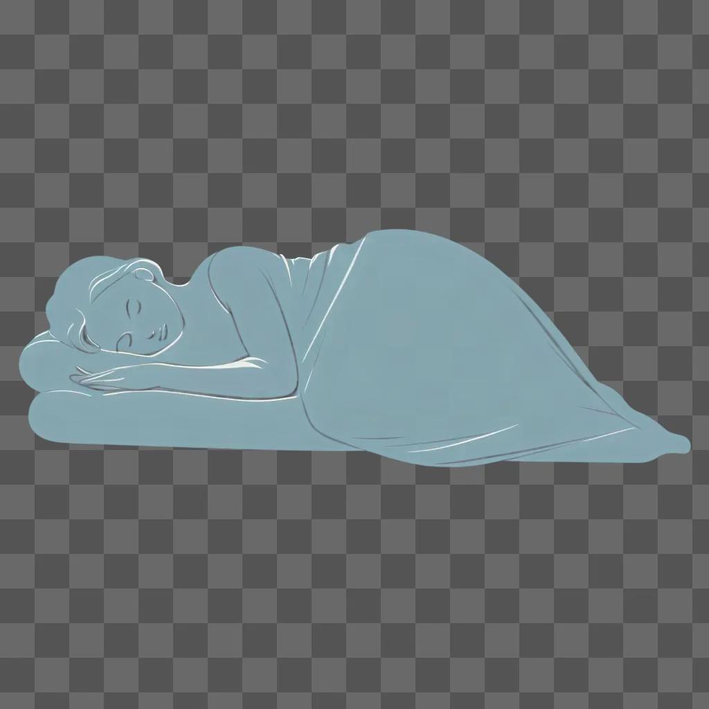 Sleeping woman with white hair