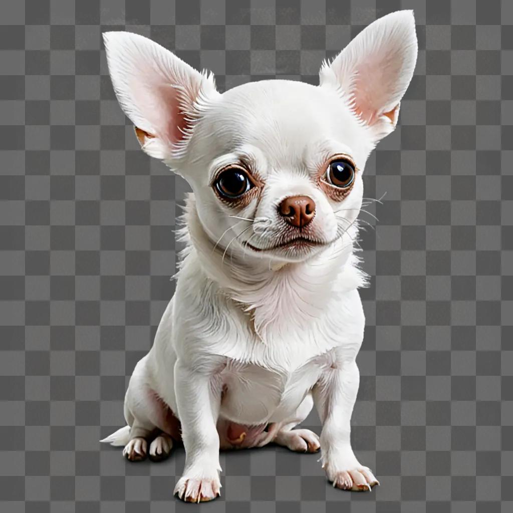 Small white dog with apple-shaped head