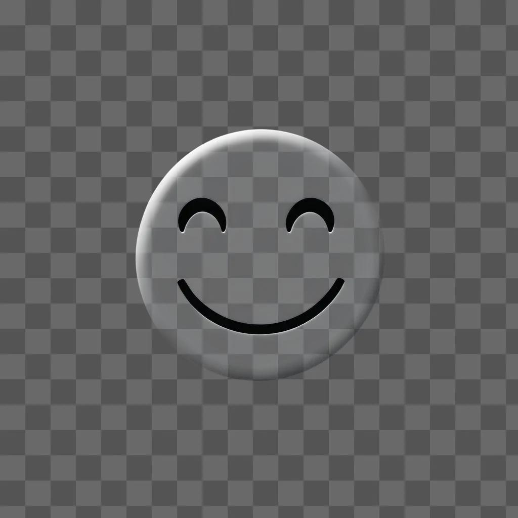 Smiling button with Ahh! emoji on gray background