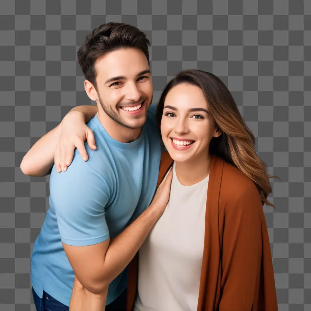 Smiling couple posing for a photo