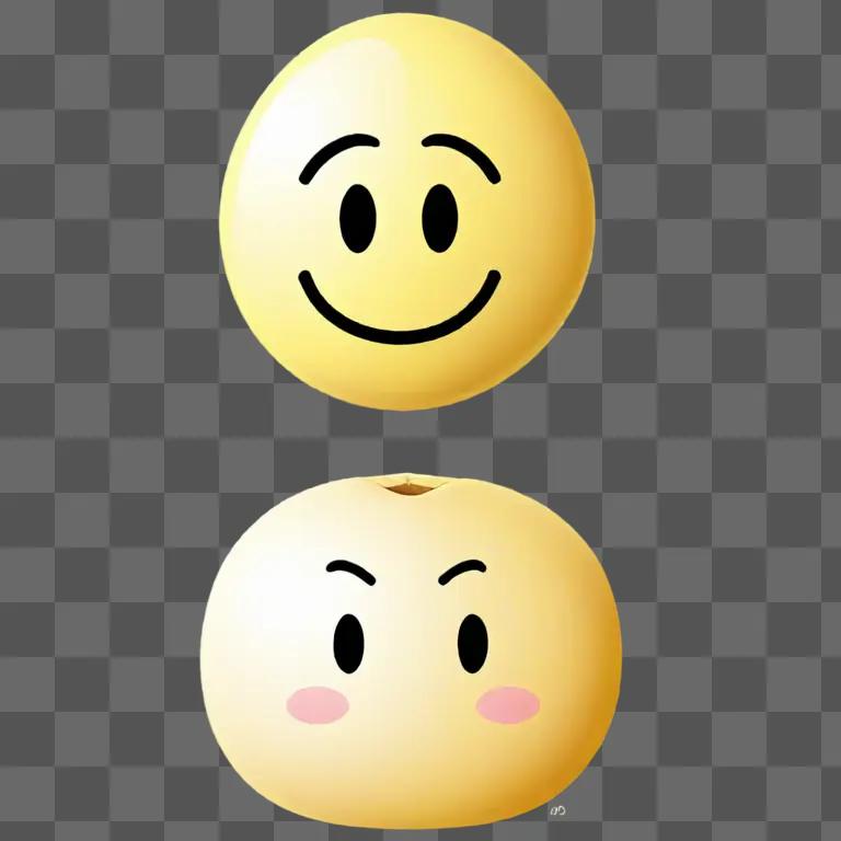 Smiling faces on yellow background