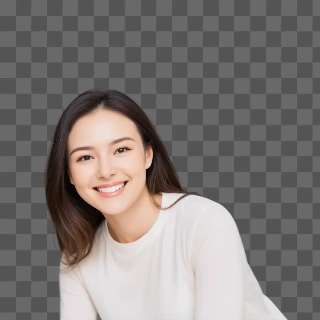 Smiling girl with transparent smile