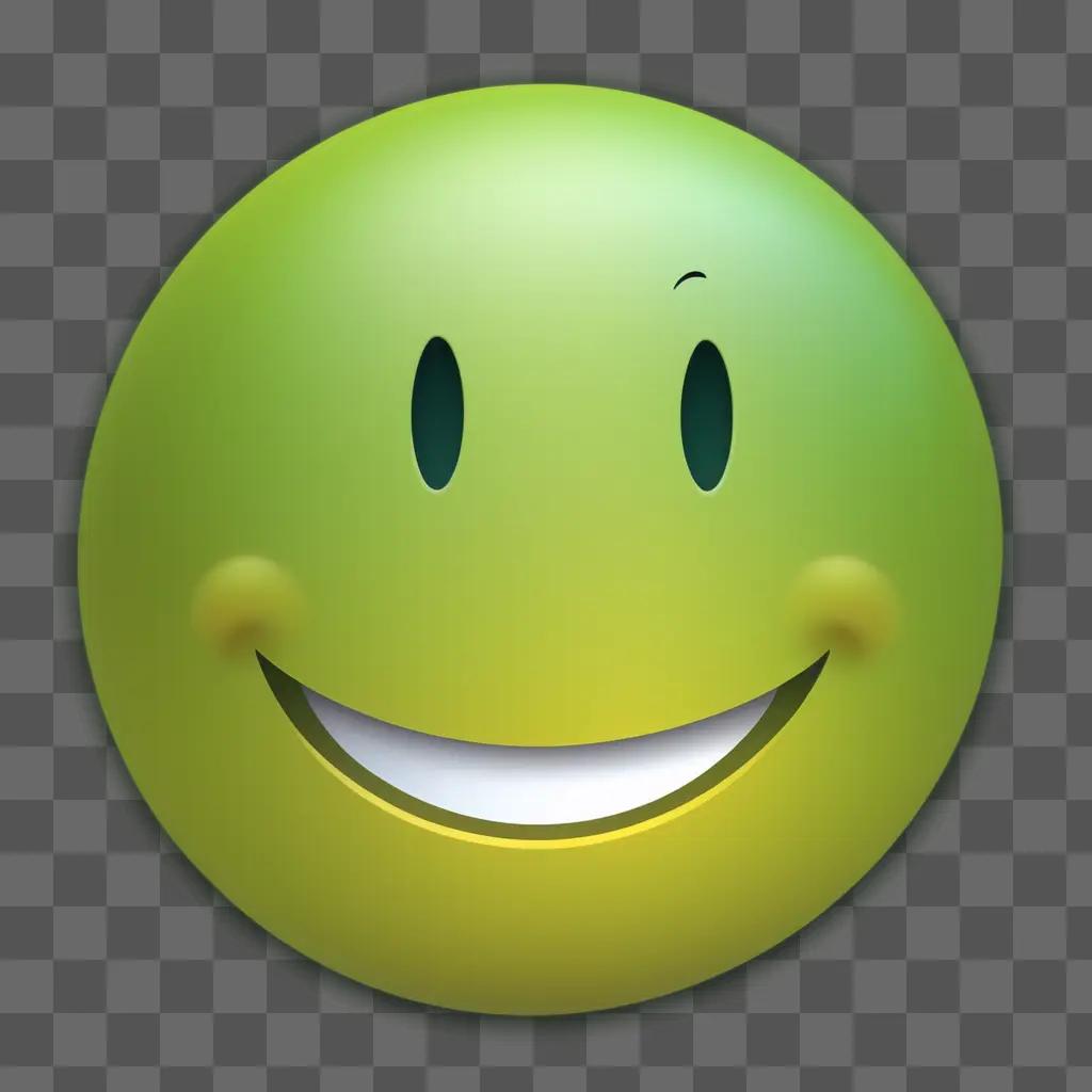 緑の背景に笑顔のスマイリーフェイス