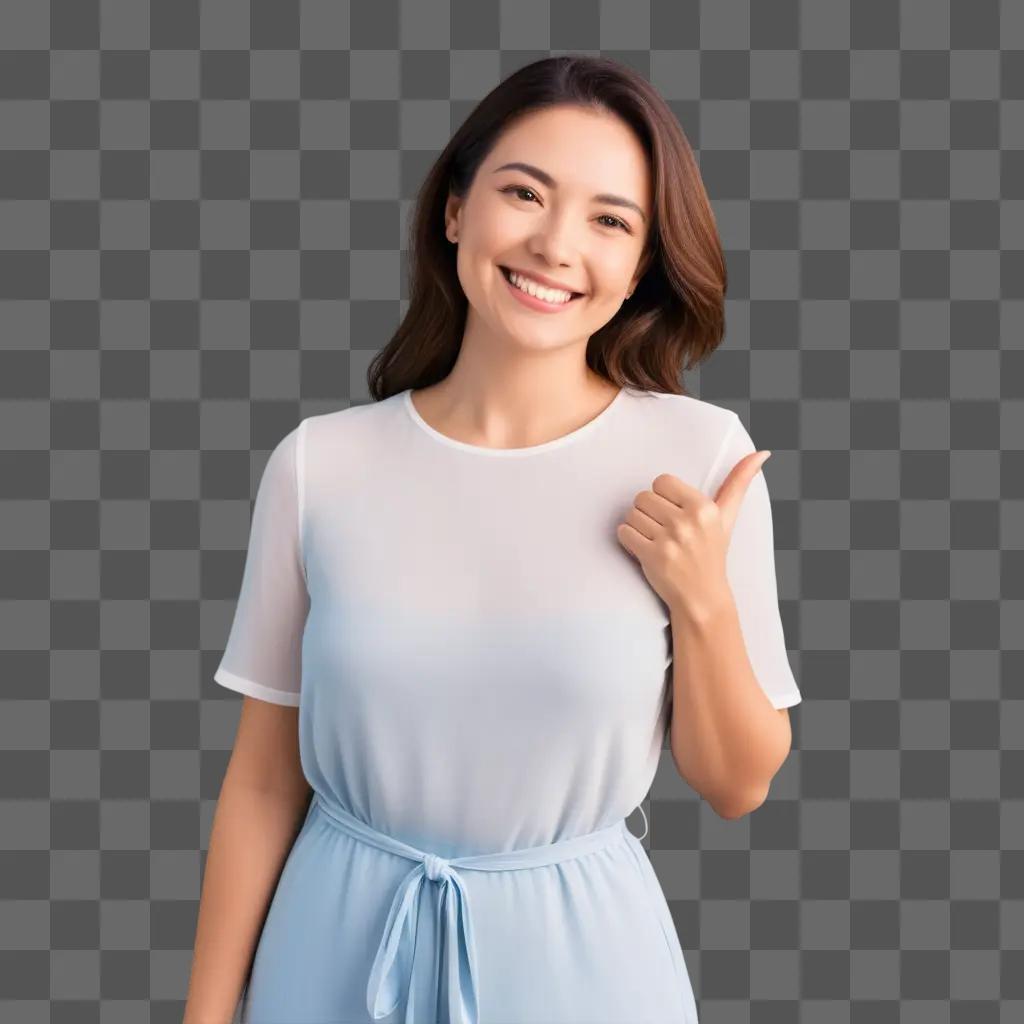 Smiling woman in a white dress poses for a photo