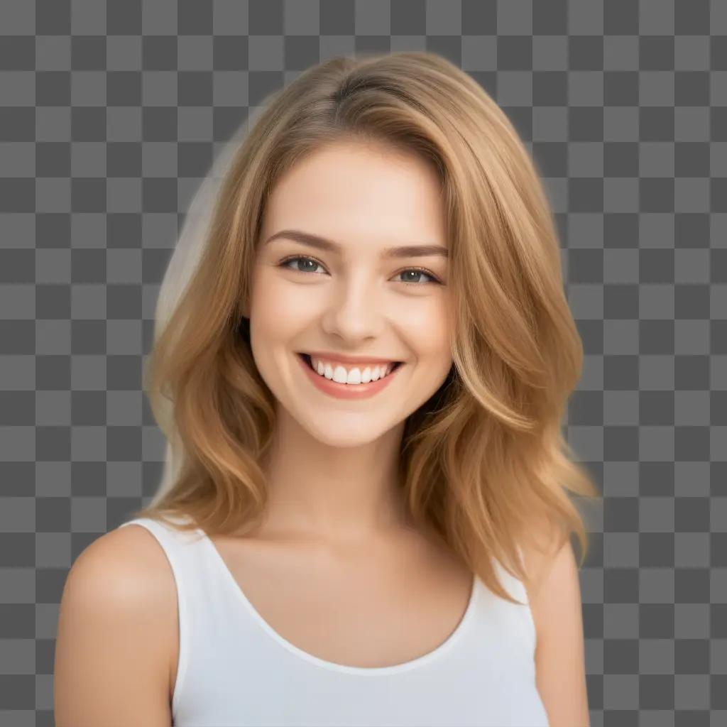 Smiling woman with transparent smile