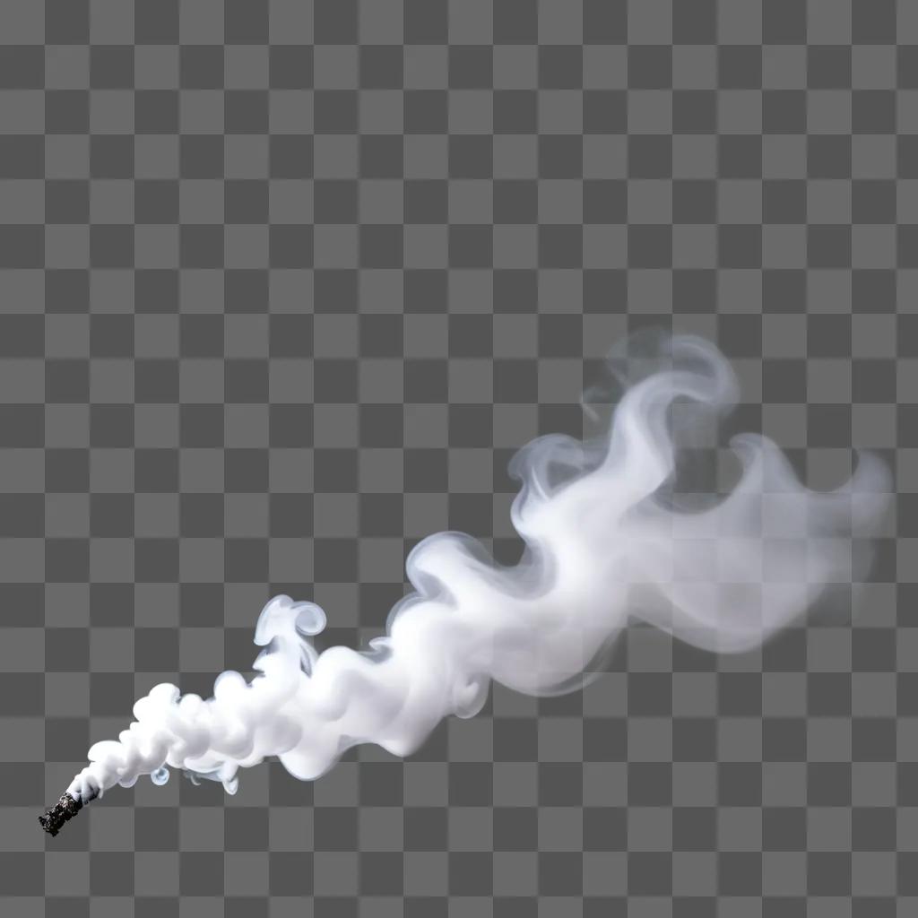 Smoke and smoke clouds against a grey background