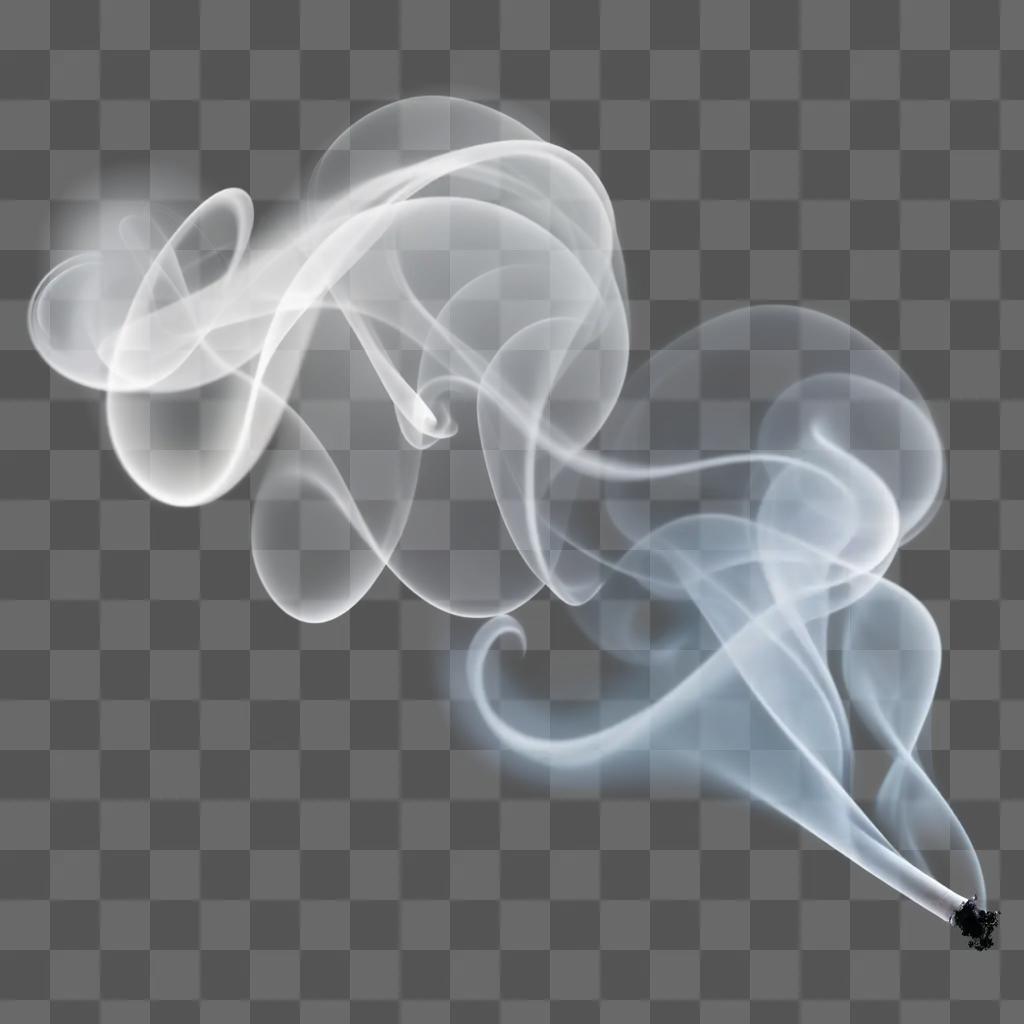 Smoke vaporizing into a spiral cloud