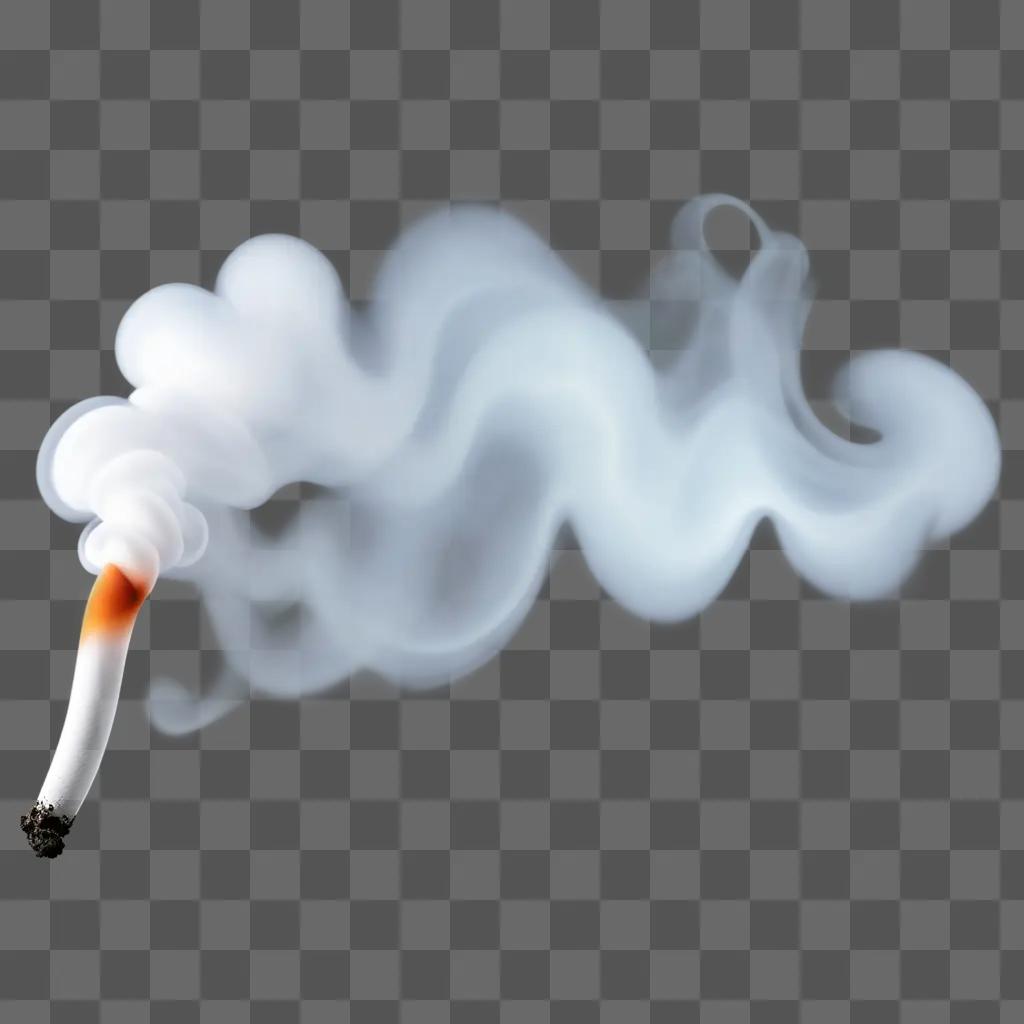 Smoke vector in the air with smoke