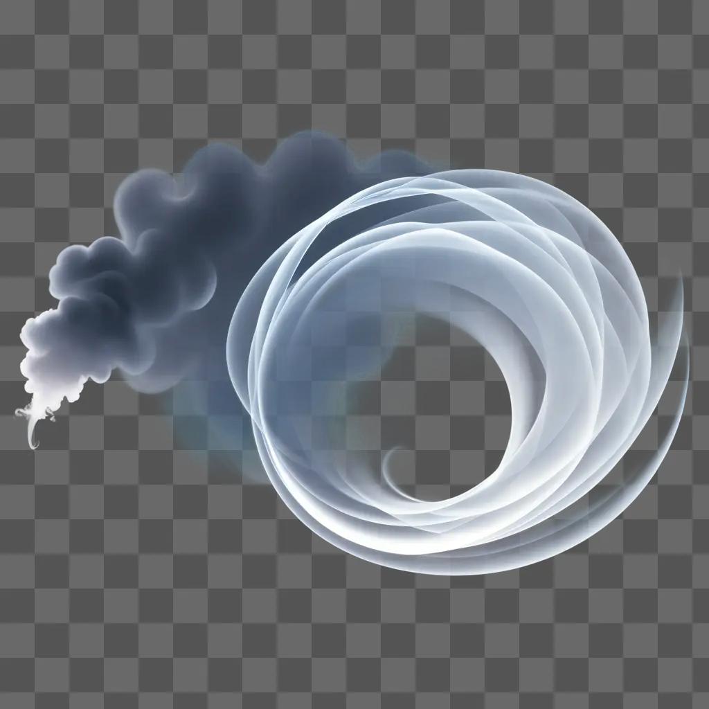 Smoke vector with dark blue and white clouds