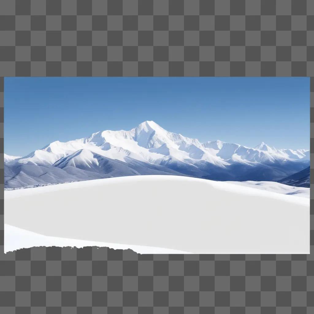 Snow-covered mountains under a clear blue sky