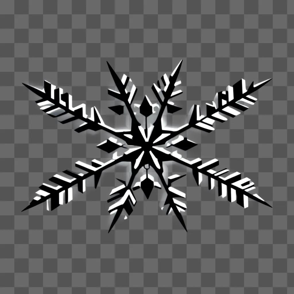 Snowflake clipart black and white illuminated