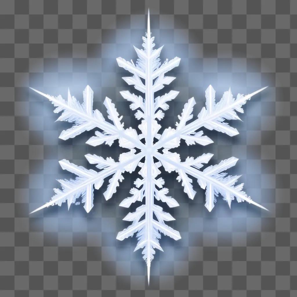 Snowflake design on a blue background